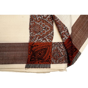 Meditation Shawl or Meditation Blanket Wool Shawl or Wrap Oversize Scarf or Stole Wool Throw Indian Blanket. Unisex - BCRDU2MQ9