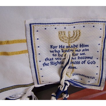 Rabbi Full Body size Messianic Prayer Shawl messianic seal Christian Sign Tallit Hebrew English 80 x 60 Inches with Messianic Bag - BIJ2WMZZV