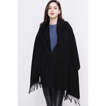 RIIQIICHY 100% Cashmere Scarf Pashmina Shawls and Wraps for Women Warm Winter More Thicker Soft Scarves - BM21HXU6N