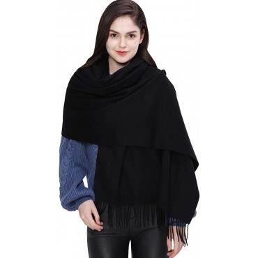 RIIQIICHY 100% Cashmere Scarf Pashmina Shawls and Wraps for Women Warm Winter More Thicker Soft Scarves - BM21HXU6N