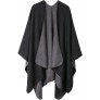 Women's Shawls and Wraps Open Front Poncho Cape Cardigan Winter Blanket Sweater - BHZ2N1MUH