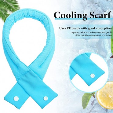 12 Pcs Cooling Neck Wraps Freezer Chill Scarfs to Tie Around Head Reusable Neck Cooling Scarf Bandana for Summer Indoor Outdoor Leisure Activities Sports - B4PLX4WR3