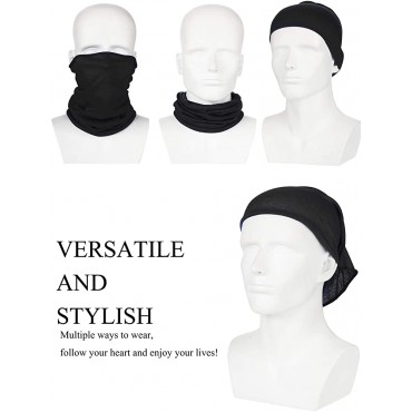 6 Pieces Breathable Lightweight Neck Gaiter Sun Protection Face Mouth Cover for Kids Men Women - B3GIMJRNS