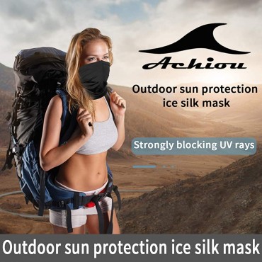 Achiou Neck Gaiter Face Mask Scarf Dust Sun Protection Cool Lightweight Windproof Breathable Fishing Hiking Running Cycling - B0ODTCRW4