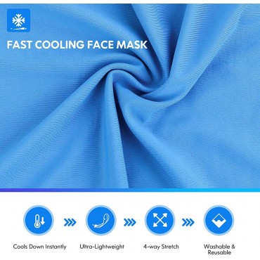 AstroAI Neck Gaiter Face Mask Adjustable Bandana Breathable Face Scarf Cover for Motorcycle Blue - BVTWIKADP