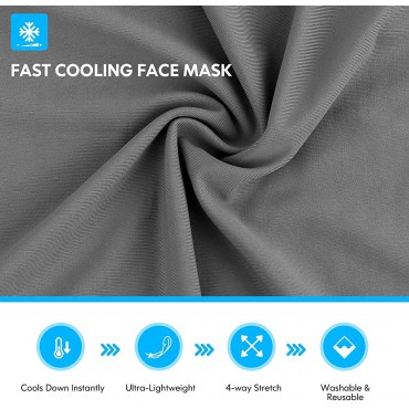 AstroAI Neck Gaiter Face Mask Adjustable Bandana Breathable Face Scarf Cover for Motorcycle Gray - BBMM5GMQ3