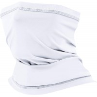 AstroAI Neck Gaiter Face Mask Adjustable Bandana Breathable Face Scarf Cover for Motorcycle White - BWMLSP44Y