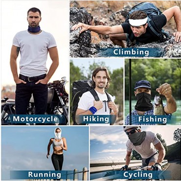 ELANE Neck Gaiter Kit Cooling Gaiter Mask,Face Scarf Bandana Mask for Women Men Bike Motorcycle Hiking Fishing - BHF8U15Q5