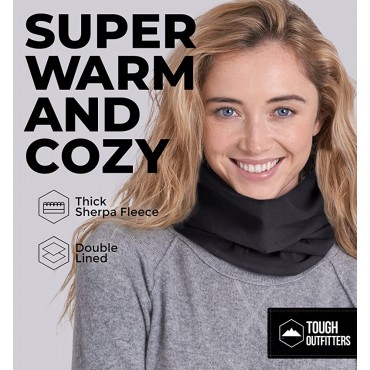 Neck Warmer Winter Fleece Neck Gaiter Ski Tube Scarf & Snowboard Half Face Mask Face Cover for Men & Women - BGI77ENIM