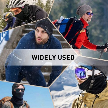 OMDEX 3 Pack Winter Neck Warmer Gaiter with Filter Adjustable Fleece Warm Face Cover Windproof Neck Scarf for Cold Weather Snowboard Skiing Cycling Outdoor Sports for Women & Men & Kids - B9NWHAA3C