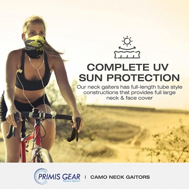 PG Neck Gaiter 5 Pack Face Mask Reusable Cloth Neck Gaiter for Running Sport & Everyday Wear UV Protection for Men & Women - B0TYICKKJ