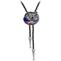 BRBAM American Hero Bolo Tie Necklace Fashion US Map Pendant Leather Bolo Necktie Gift for Your Hero - BDN7NHFFY