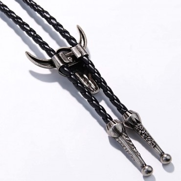 YADOCA 4Pcs Bolo Tie for Men Western Cowboy Leather Necktie Handmade Bolo Tie - BFWZ2ABRQ