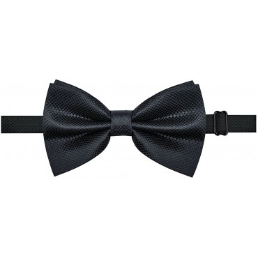 Alizeal Men's Solid Formal Banded Bow Ties Pre-tied - BQ6TC4RI6