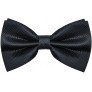 Alizeal Men's Solid Formal Banded Bow Ties Pre-tied - BQ6TC4RI6