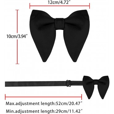 Allegra K Solid Pre-tied Bow Ties for Women Men Formal Party Prom Bowties Velvet - BQQWH8DMI