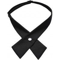 AUSKY Criss-Cross Bow Tie for Girl Uniform Adjustable Neck tie for Men Women - BAX6OGAUK