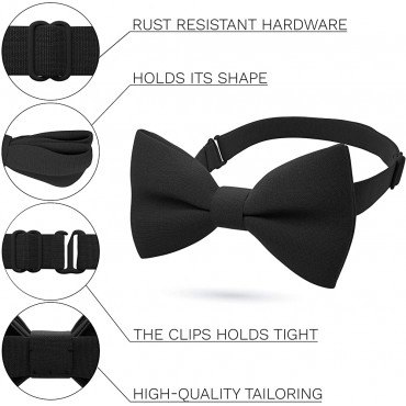 Bow Tie House TM Mens Bow Ties for any Age Pre-tied Men Bowtie clip on Design for Kids Boys Toddler Baby boy bowties - B4XZYSGHU