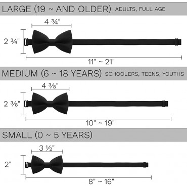 Bow Tie House TM Mens Bow Ties for any Age Pre-tied Men Bowtie clip on Design for Kids Boys Toddler Baby boy bowties - B4XZYSGHU