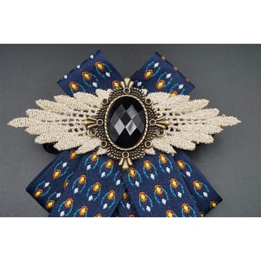 christmas bow ties for men self tie jabot collar brooch pins fashion jabot collar necktie pre tie black bow brooch - BX6L4CTF5