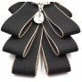 christmas bow ties for men self tie jabot collar brooch pins fashion PreTied Neck Tie Bow Tie rhinestone broochSR110 black - BBERDXLVH