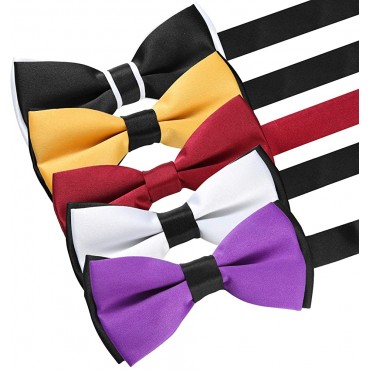 Elegant Pre-tied Bow ties Formal Tuxedo Bowtie Set with Adjustable Neck Band,Gift Idea For Men And Boys5 8 10 20 Pcs - B2ZV3695B