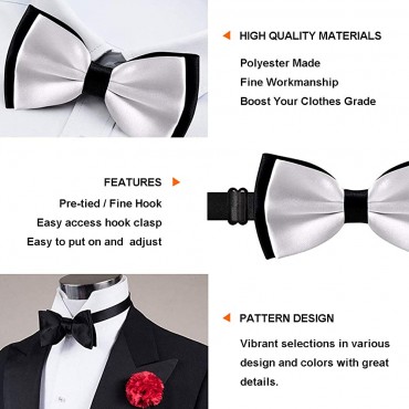 INWANZI Men's Classic Pre-Tied Adjustable Length Bowtie Party Bow Tie Fish On Ombre - BT2SGYRBN