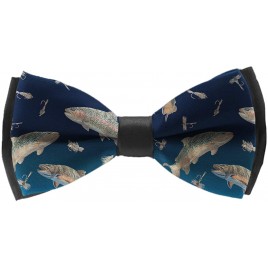 INWANZI Men's Classic Pre-Tied Adjustable Length Bowtie Party Bow Tie Fish On Ombre - BT2SGYRBN