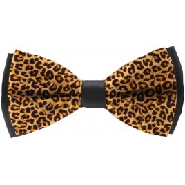 INWANZI Men's Fashion Pre-Tied Bow Tie Adjustable Leopard Print Bowtie for Wedding Holiday Party - B7JASDJ1V