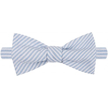Jacob Alexander Men's Seersucker Striped Pattern Self-Tie Bow Tie - BFYHTH507