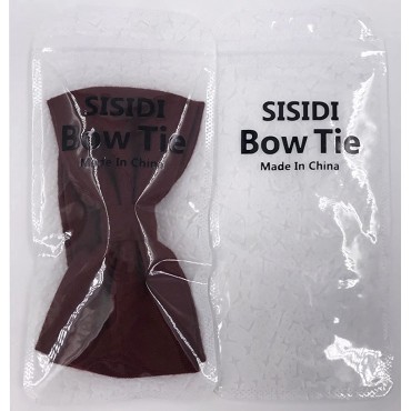 SISIDI Men's Cotton Pre-Tied Bow Tie ,Adjustable Double Layer Bow Tie - B37QUMHXC