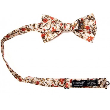 Spring Notion Men's Cotton Floral Print Bow Tie in colors matching David's Bridals - BG1Z5QLDO