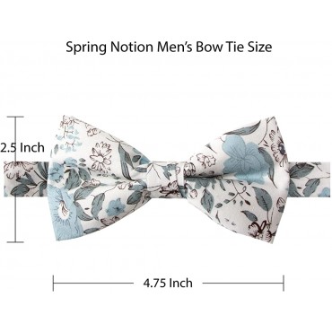 Spring Notion Men's Cotton Floral Print Bow Tie in colors matching David's Bridals - BG1Z5QLDO