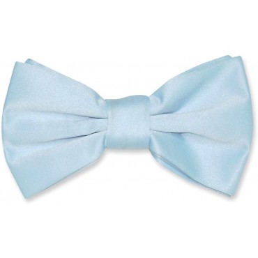 Vesuvio Napoli BOWTIE Solid BABY BLUE Color Men's Bow Tie for Tuxedo or Suit - B6R7FPMU0
