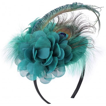 BABEYOND Fascinator Hat for Women Tea Party Kentucky Derby Fascinator Peacock Feather Fascinator - BETI34P8W