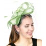 NYFASHION101 Elegant Bow & 5-Petal Floral Cocktail Sinamay Fascinator Headband - BBUIJYO67