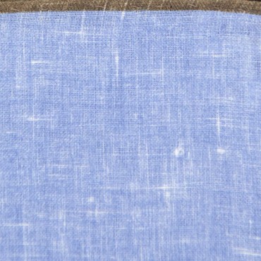 Fiori Di Lusso Blue Solid Linen Pocket Square x - B1U7UFFI6