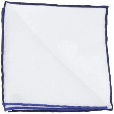 Fiori Di Lusso White Solid Linen Pocket Square x - BCUTCGI3O