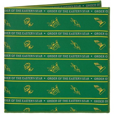 Order of the Eastern Star Pocket Square by Masonic Revival Green - B15HLCOS5