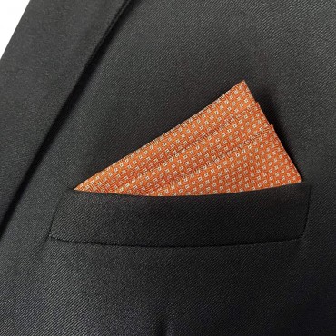 S&W SHLAX&WING Pocket Squares for Men Solid Color Orange - BYSHD4GGS