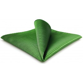 SHLAX&WING Mens Pocket Square Solid Color Green for Suit Jacket Wedding Party - BHNH7HGGR