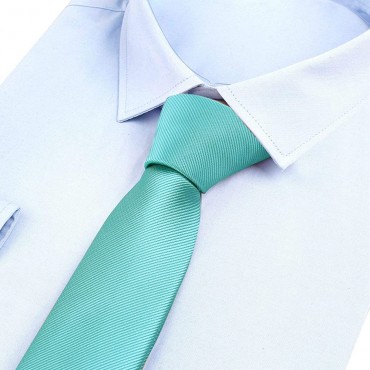 Alizeal Men's 2.4 Solid Color Skull Patterned Casual Skinny Neckties - B8BKS1KSX