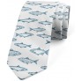 Ambesonne Fishing Men's Tie Horizontally Drawn Fish Sketches Underwater Creatures Marine-Themed Layout 3.7" Slate Blue White - B83Z32L6Z