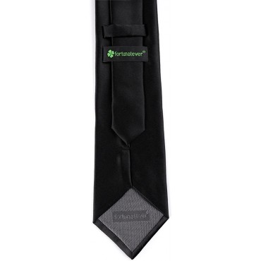 Fortunatever Mens Solid Satin Extra Long Ties,Handmade Neckties For Men With Multiple Colors+Gift Box - BYZKGA8SR