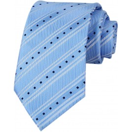 Men's Classic Stripe Jacquard Woven Slim Ties Business Formal Party Suit Necktie - BRRL3CZ0D