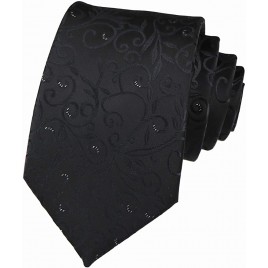 Mens Novelty Floral Wedding Tie Jacquard Woven Luxury Pattern Slim Necktie 3.15 - B6LF6P2AD