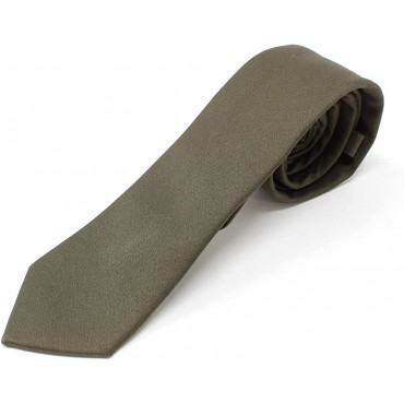 Men's Solid Color Cotton Skinny Necktie Tie Modern Style Perfect for Weddings and Groomsmen - B3ACYG6SD