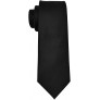 Men's Ties Solid Pure Color Plain Formal Black Ties For Men - BTR8KFVIM