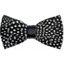 Novelty Feather Bow Tie Natural Material Handmade Pre-tied Bowtie with Gift BOX - B4MRXB98X