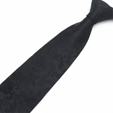 Secdtie Men's Silk Tie Dragon Peony Embroidery Woven Wedding Formal Necktie Gift - BYEOUWDOU